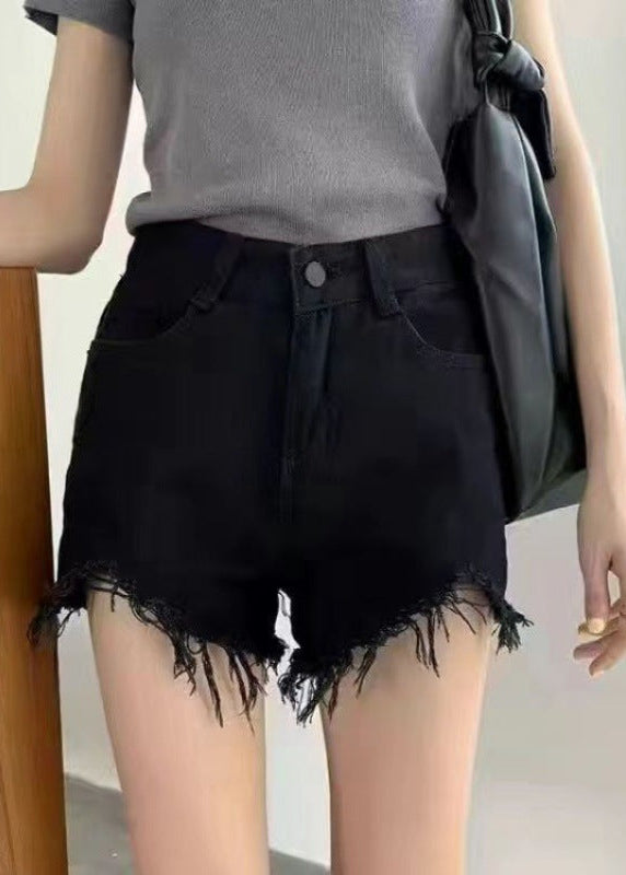 Jupe denim asymétrique anti-éclaircissements