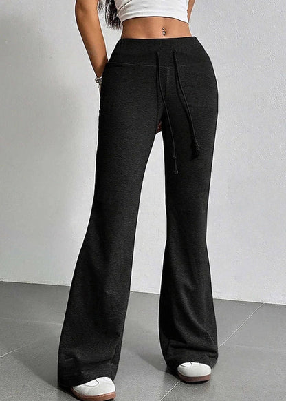 Pantalon femme taille haute décontracté