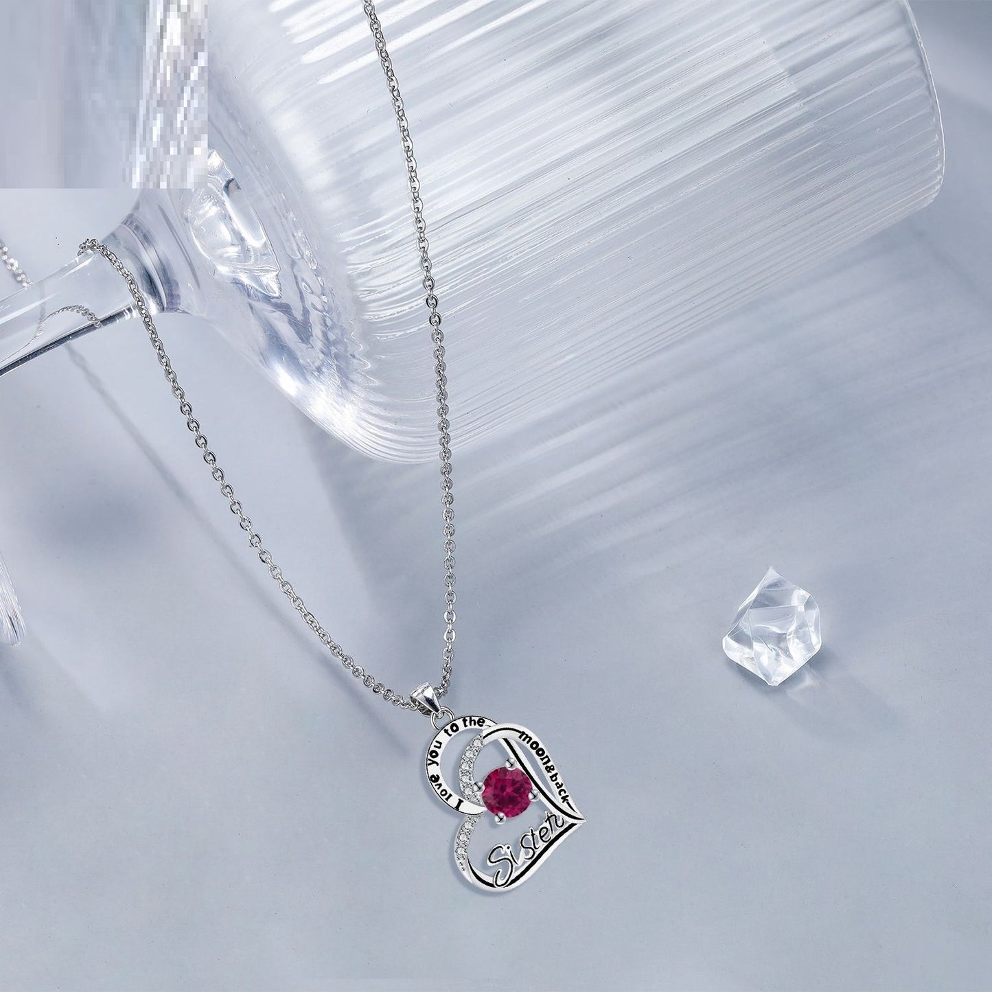 Collier cœur soeur élégance féminine