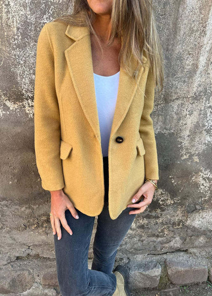 Blazer court boutonné style hiver femme