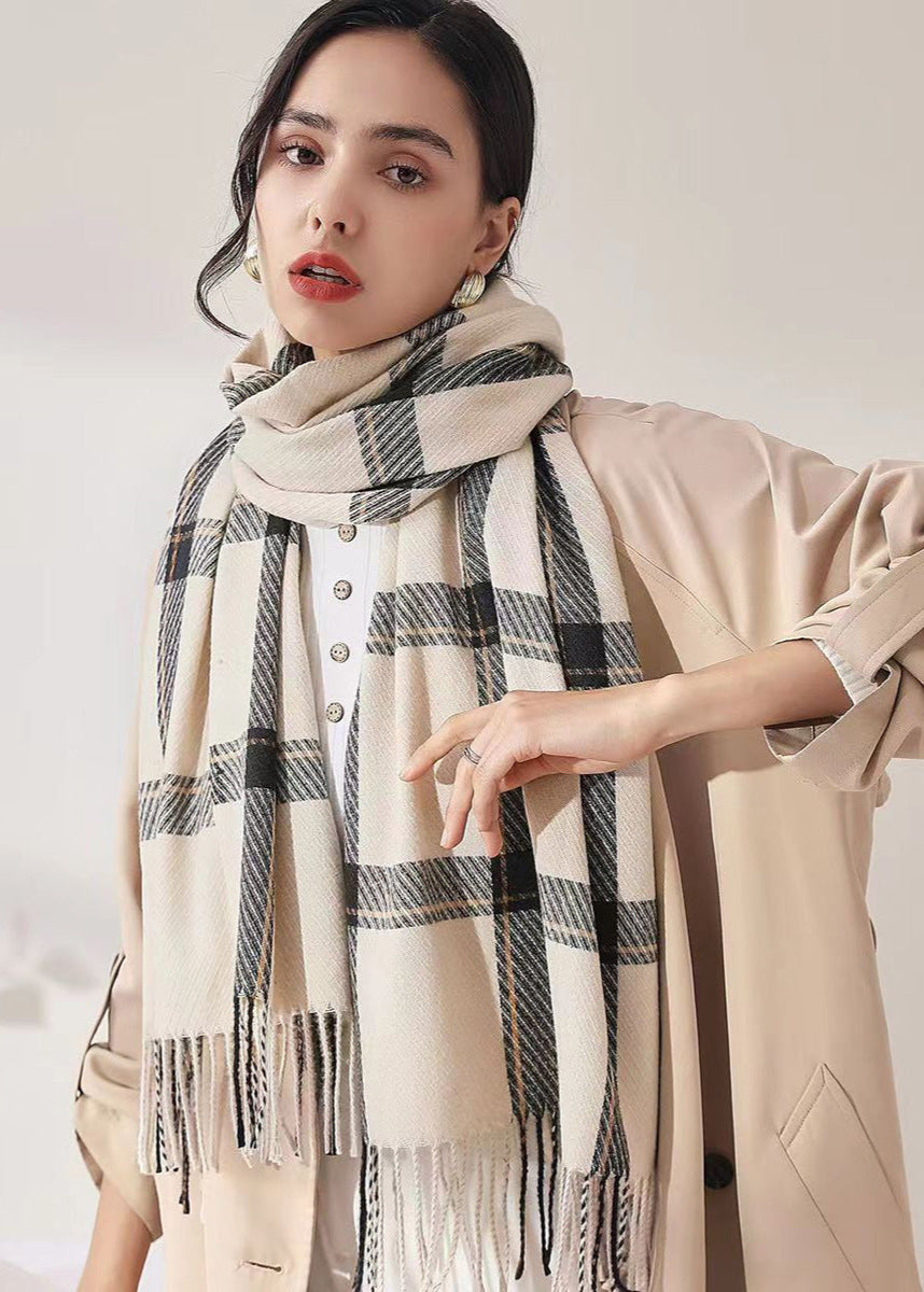 Écharpe plaid chaude hiver femme