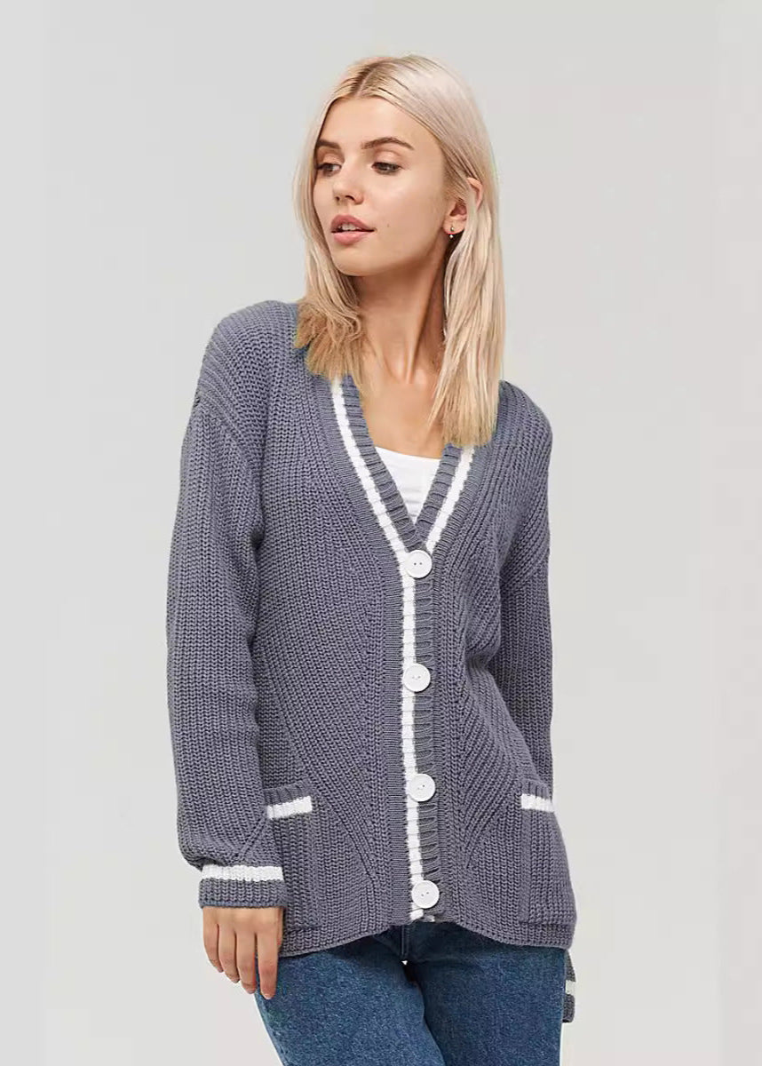 Gilet Femme Vert Kaki Boutonné – Style Décontracté Chic