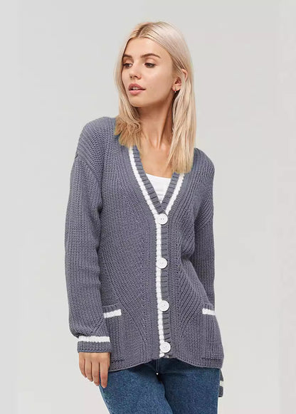 Gilet Femme Vert Kaki Boutonné – Style Décontracté Chic