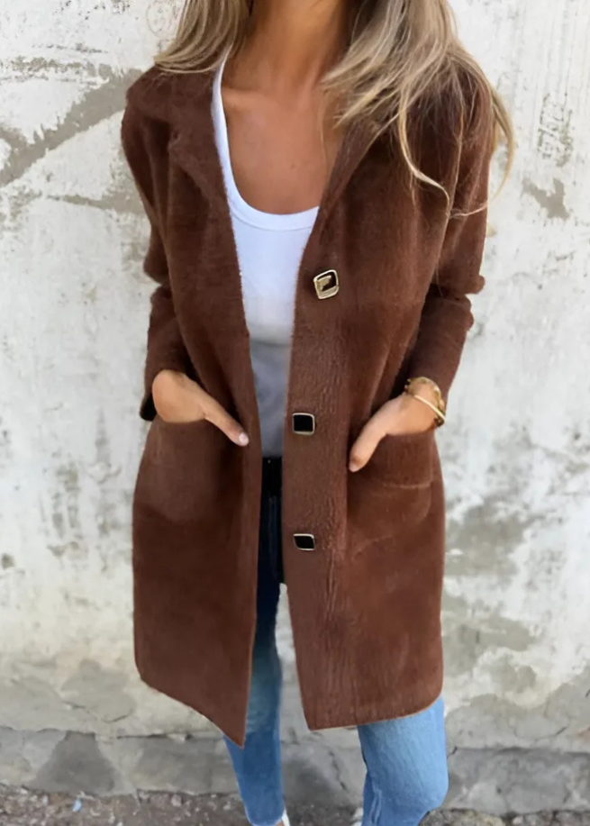 Veste polo mi-longue cintrée