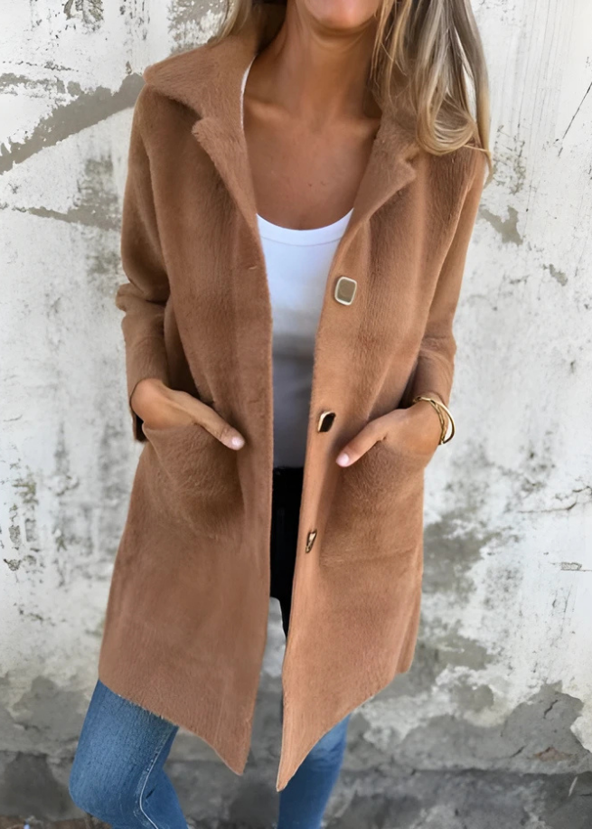 Veste polo mi-longue cintrée