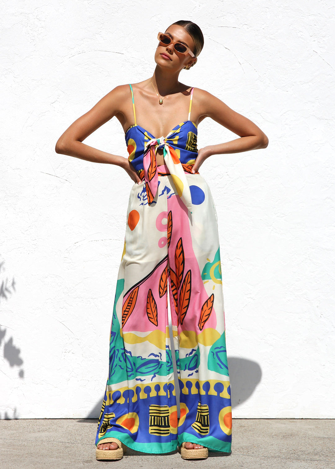 Combinaison Large Imprimée Femme Été