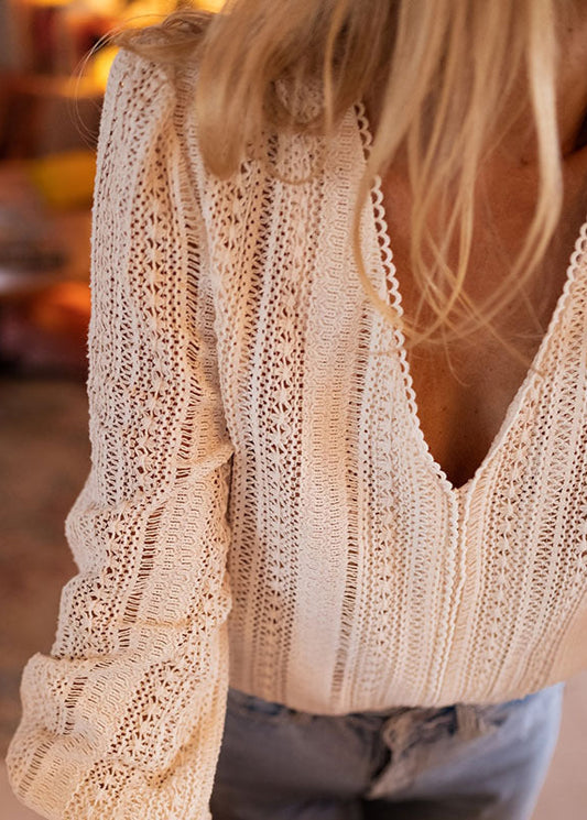 Haut V Évasé Abricot