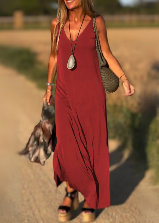 Robe Tendance V-neck Raffinée