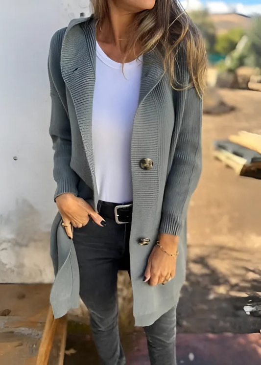 Cardigan Maille Gris Confort