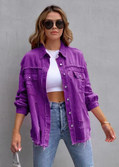 Chemise veste femme décontractée tendance