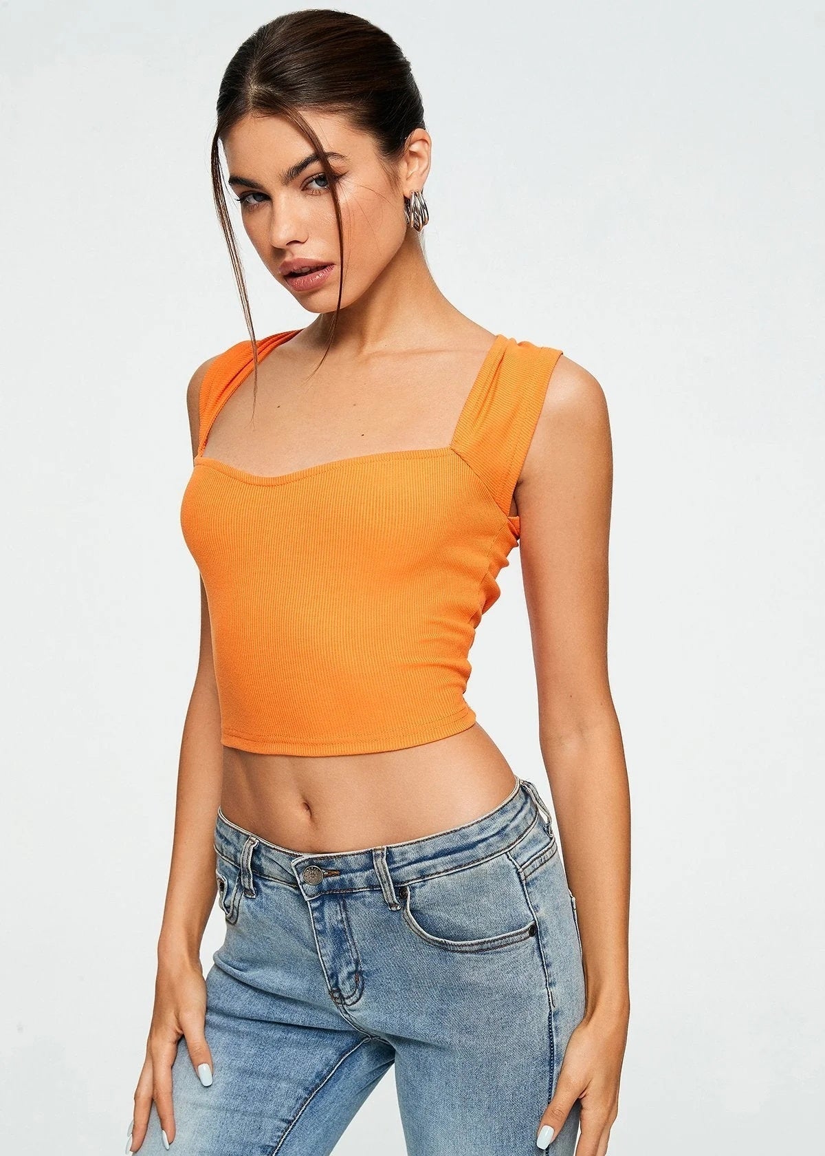 Crop top sans manches femme chic