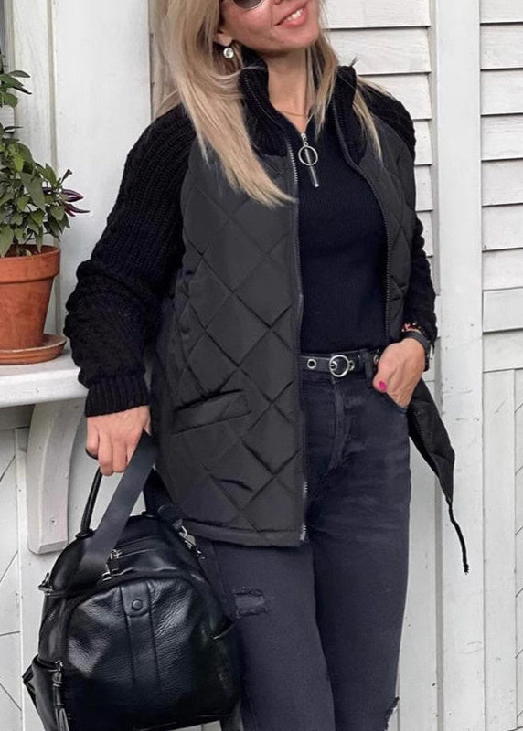 Veste matelassée zippée col montant