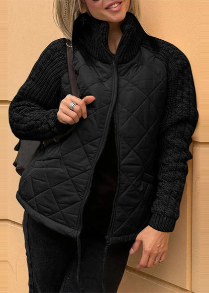 Veste matelassée zippée col montant