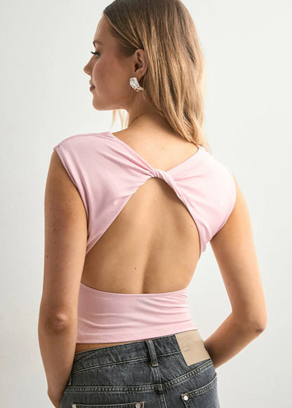 Top moulant dos nu tendance femme