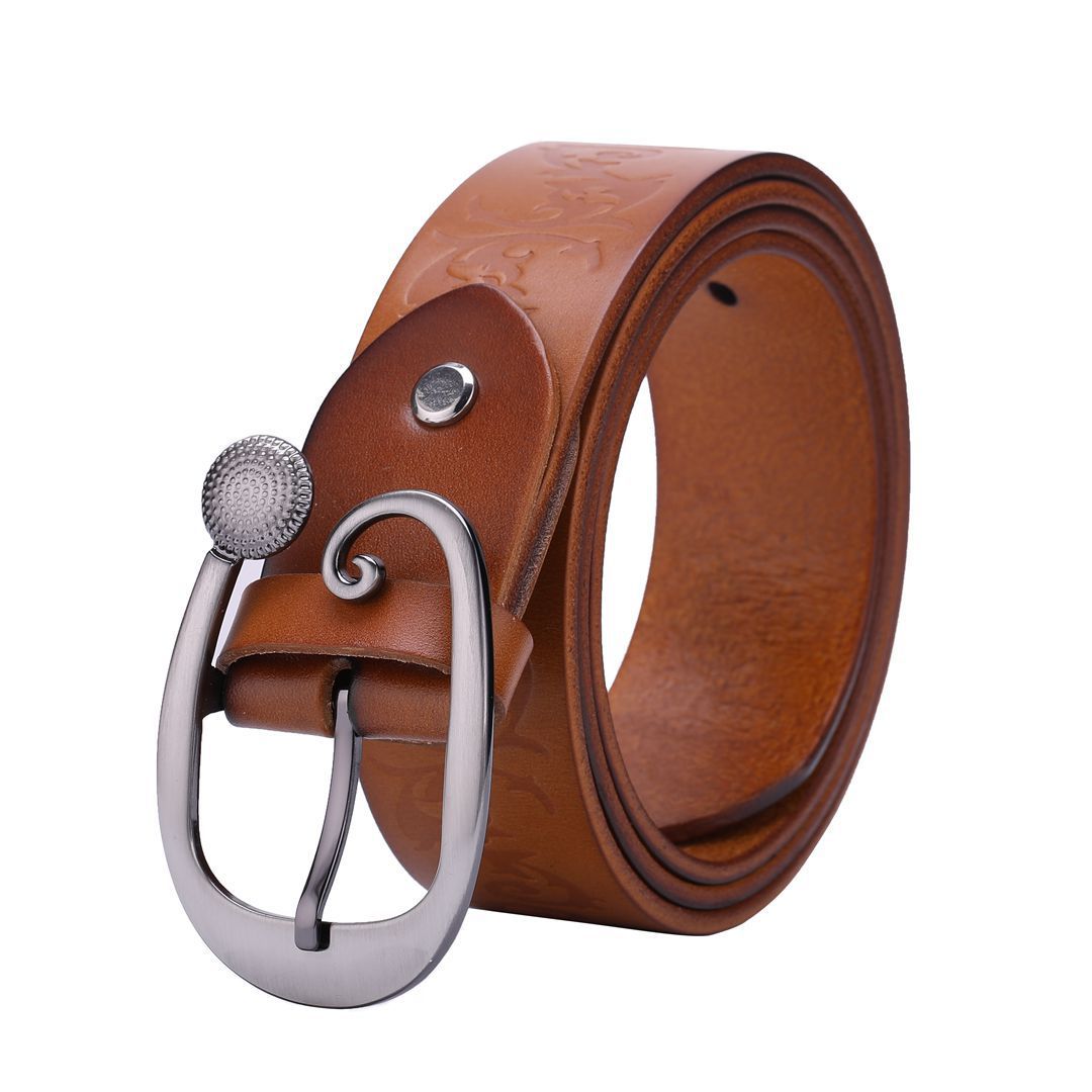 Ceinture fine cuir embossé élégant