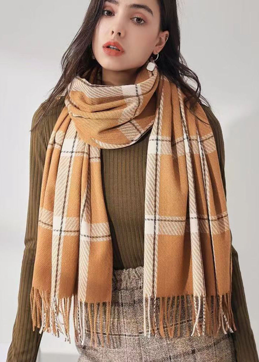 Écharpe plaid chaude hiver femme