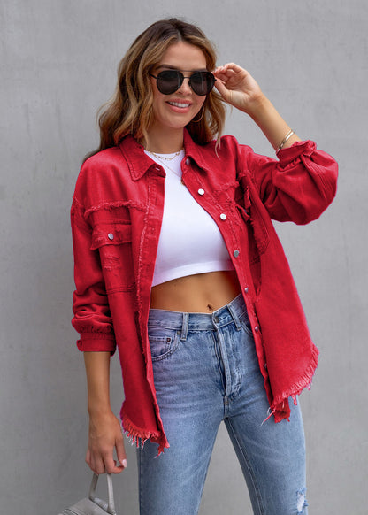 Chemise veste femme décontractée tendance