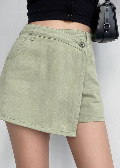 Jupe denim asymétrique anti-éclaircissements