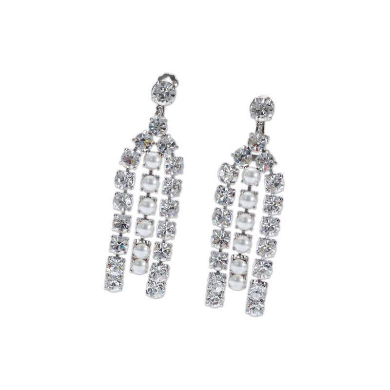 Boucles géométriques strass luxe abordable