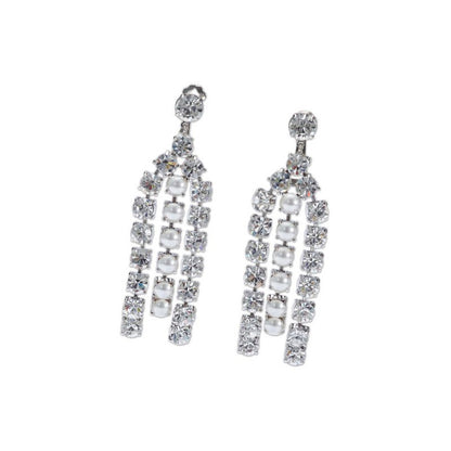 Boucles géométriques strass luxe abordable