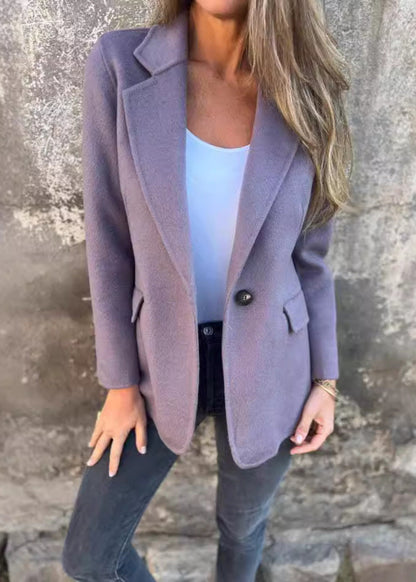 Blazer court boutonné style hiver femme