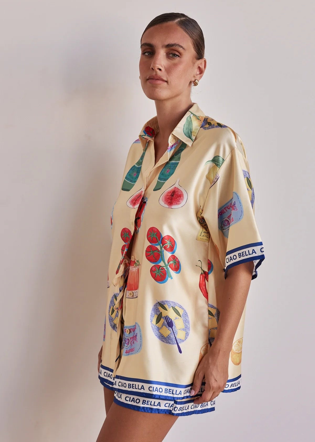 Pyjama Cartoon Femme Estival à Manches Courtes