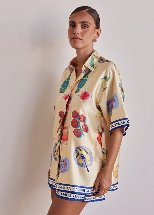 Pyjama Cartoon Femme Estival à Manches Courtes