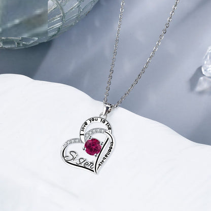 Collier cœur soeur élégance féminine