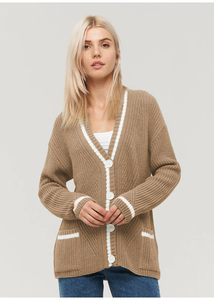 Gilet Femme Vert Kaki Boutonné – Style Décontracté Chic