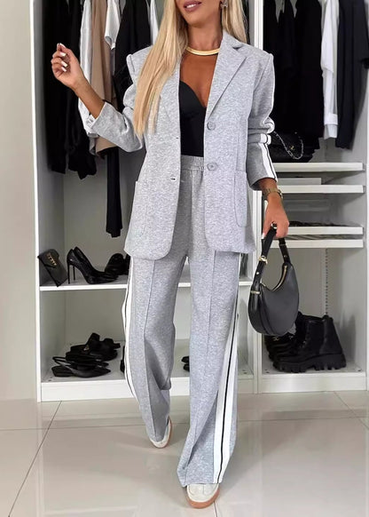 Ensemble veste et pantalon rayé