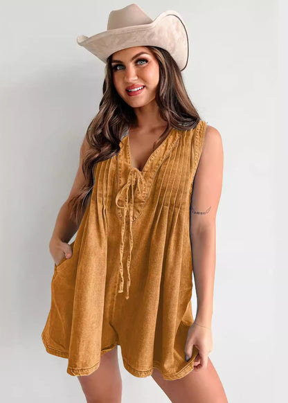 Combinaison en Jean Femme Sans Manches