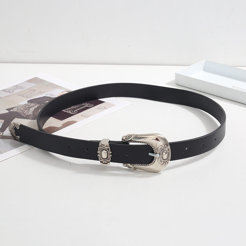 Ceinture large élégante à motif gravé