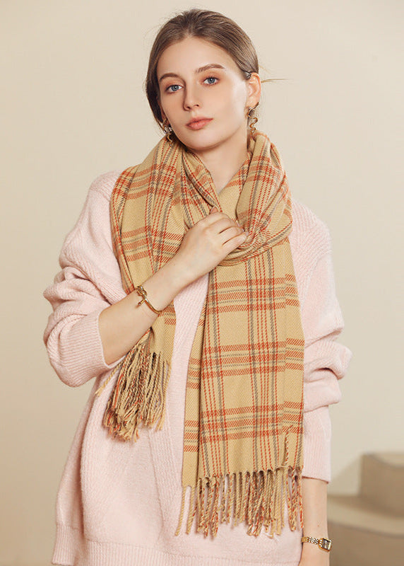 Écharpe imprimée douce à carreaux