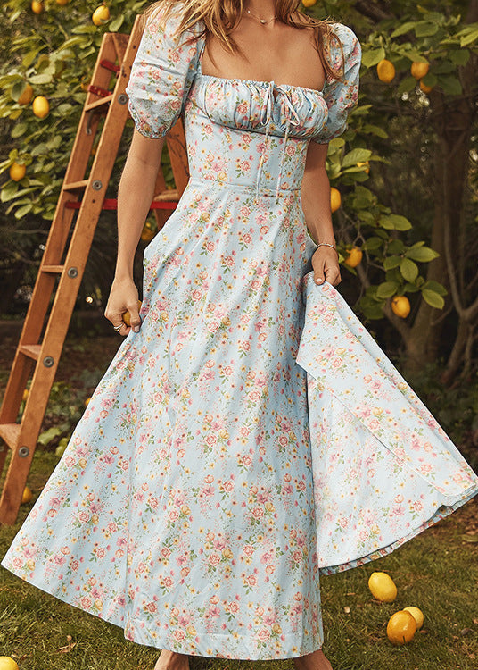 Robe longue été fleurie élégante femme