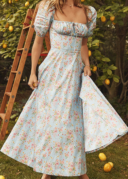 Robe longue été fleurie élégante femme