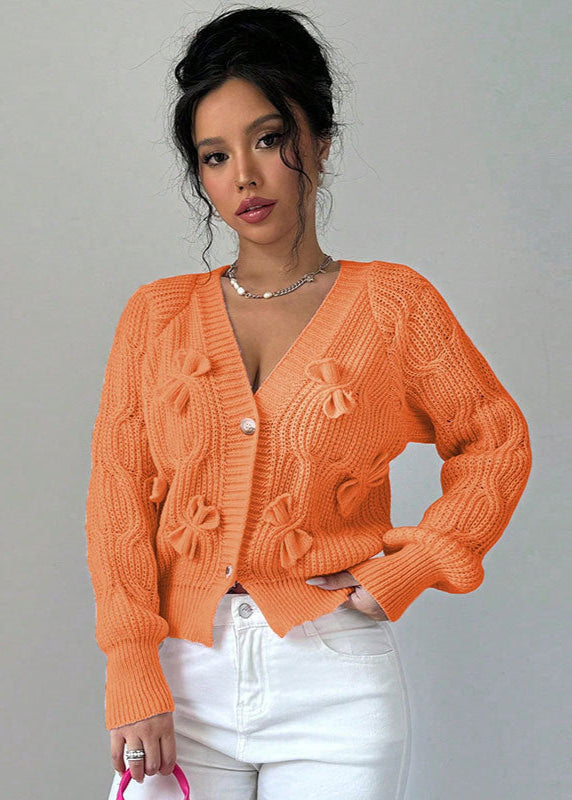 Cardigan Court Nœud Papillon Femme Chic