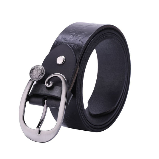 Ceinture fine cuir embossé élégant
