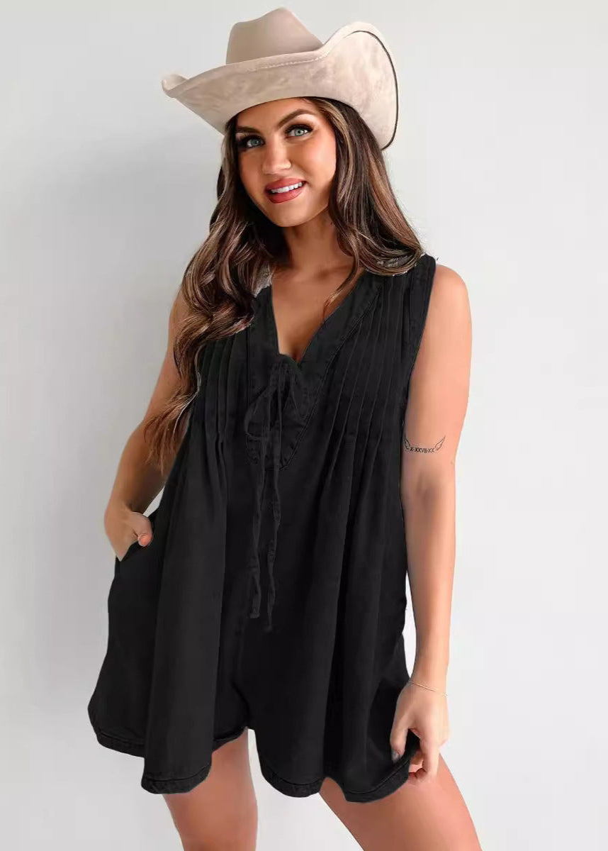 Combinaison en Jean Femme Sans Manches