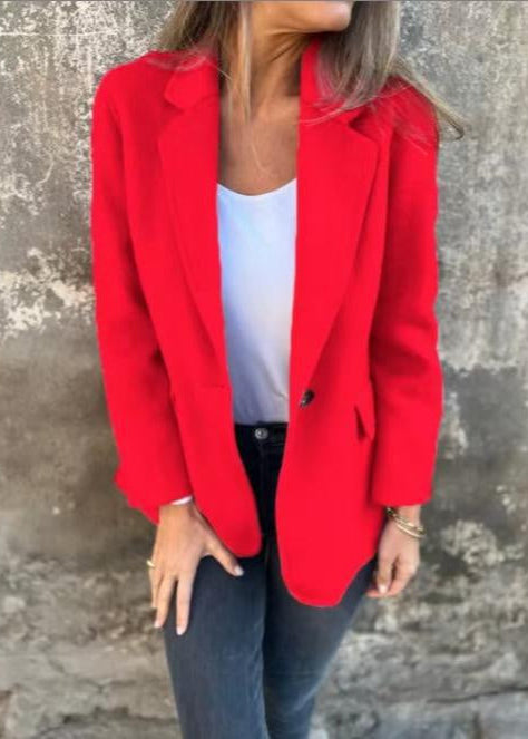 Blazer court boutonné style hiver femme